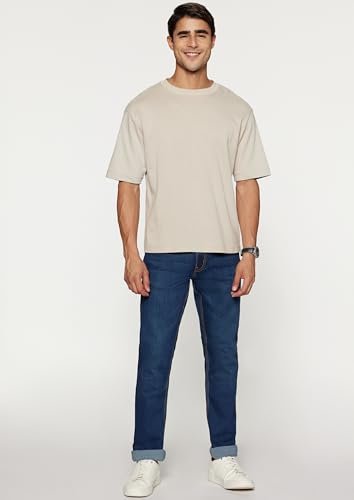 Men's Tapered Fit Mid Rise Classic Tape Stretchable Twill Jeans (10 Pics) - Image 6