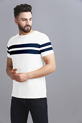 T-Shirt for Mens Double Stripes on Chest - Image 3