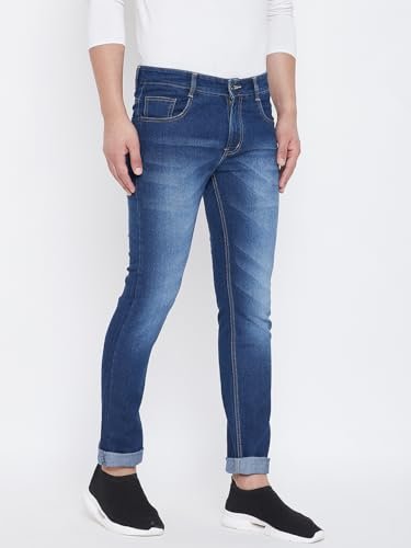 Men's Slim Fit Mid Rise Denim Strechable Jeans - Image 3