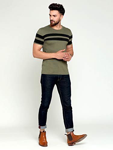T-Shirt for Mens Double Stripes on Chest - Image 5