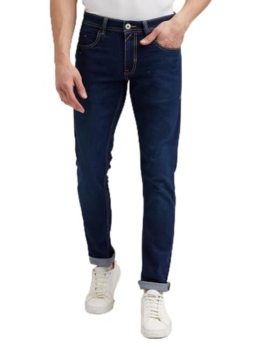 Men's Tapered Fit Mid Rise Classic Tape Stretchable Twill Jeans  (10 Pics)