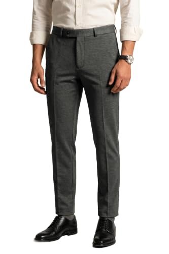 Men's Slim Fit Mid Rise Formal Stretchable Knit Super Trouser | Comfort Lycra | 360-Degree Stretch