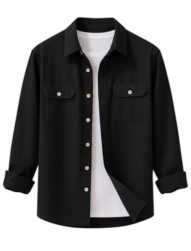 Men’s Stylish Cotton Blend Casual Shirt || Full Sleeve Button-Down Shirt with Dual Flap Pockets || Comfortable Breathable Fabric || Perfect for Casual Office and Outing Wear