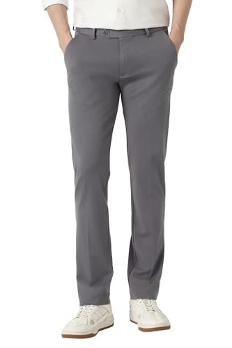 Men's Slim Fit Mid Rise Formal Stretchable Knit Super Trouser | Comfort Lycra | 360-Degree Stretch