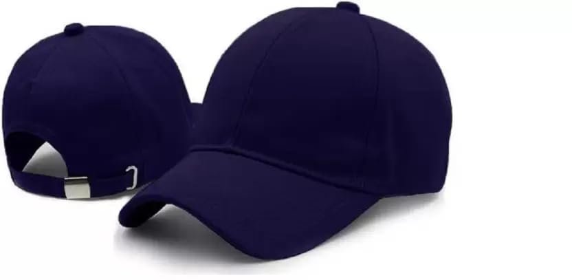 Acrylic Plain Baseball Sport Cap Men's Baseball Head Hat Stylish All Sports Caps With Adjustable Strap Pack Of 1