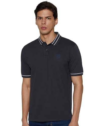 Men's Regular Fit Insignia Half Sleeve Polo T-Shirt | Cotton Rich | Premium Pique Weave