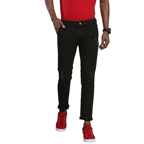 The Indian Garage Co Men Slim Fit Solid Mid-Rise Stretchable Jeans