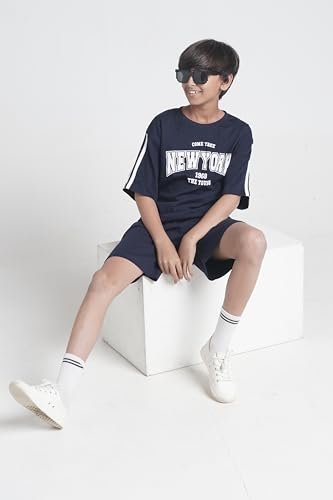 T2F Boys Cotton Printed DropShoulder Fit T-Shirt and Shorts Clothing Set (Pack of 3) - Image 5