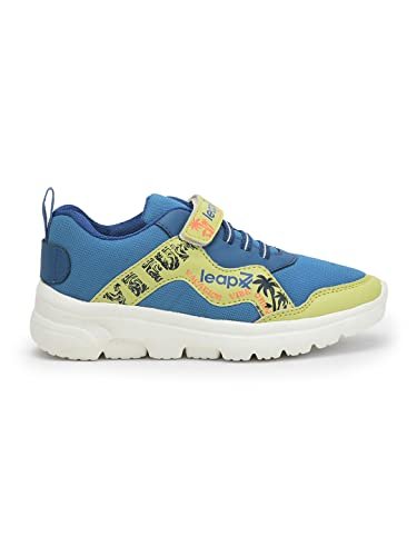 LEAP7X Pink & Royal Blue Sports Shoes for Kids - Padded Sports Wear - Image 4