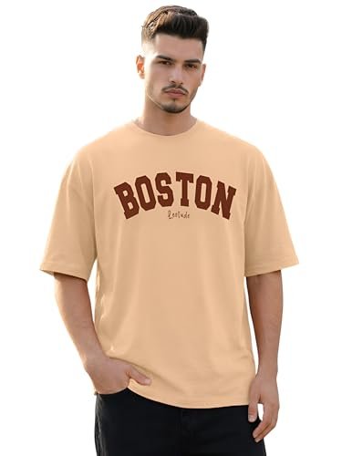 Men's Half Sleeve Round Neck Cottonblend Graphic Print Oversized