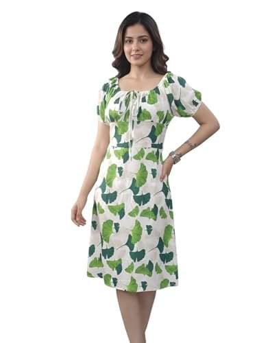 Leriya Fashion Dress for Women | Western One Piece Dress for Women Short & Long | Short Sleeve Casual Summer Dresses for Beach & Stylish Party Outifits Knee-Length