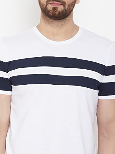 T-Shirt for Mens Double Stripes on Chest - Image 4