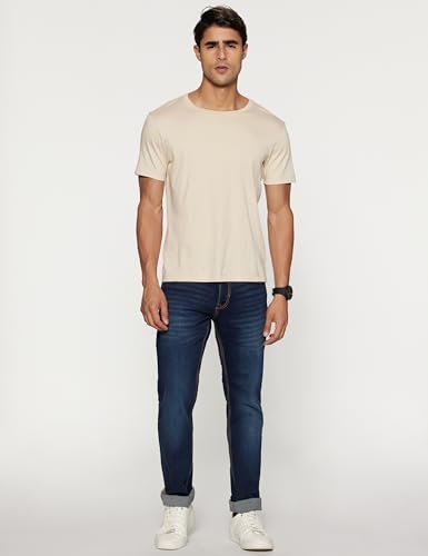 Men's Tapered Fit Mid Rise Classic Tape Stretchable Twill Jeans - Image 6