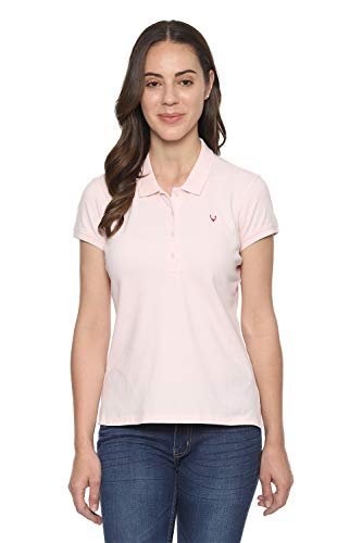Women's Polo Neck Synthetic T-Shirt | Soft Touch Fabric | Regular Fit | Solid Casual Tee