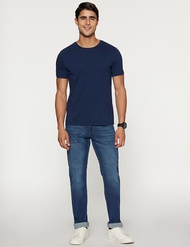 Men's Tapered Fit Mid Rise Classic Tape Stretchable Twill Jeans - Image 6