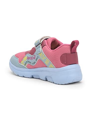 LEAP7X Pink & Royal Blue Sports Shoes for Kids - Padded Sports Wear - Image 6