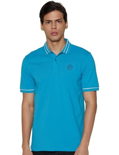 Men's Regular Fit Insignia Half Sleeve Polo T-Shirt | Cotton Rich | Premium Pique Weave