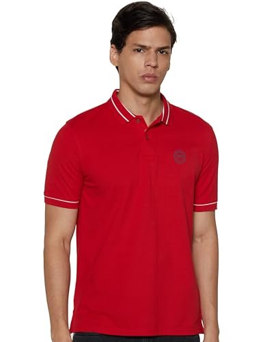 Men's Regular Fit Insignia Half Sleeve Polo T-Shirt | Cotton Rich | Premium Pique Weave