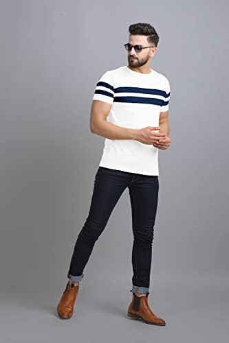 T-Shirt for Mens Double Stripes on Chest - Image 5