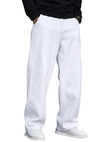 Men Jeans || Baggy Fit Jean's for Man || Loose Fit High Rise Denim || Stretchable Casual Wear Jean,s || Dance Rap Rapping Style Pant for Men || Denim Cotton Jeans (0)