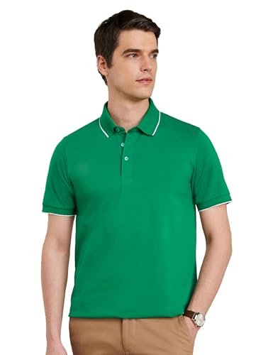 Premium Men Cotton Stretch Solid Polo T-Shirt (Regular Fit | Pique Knit)