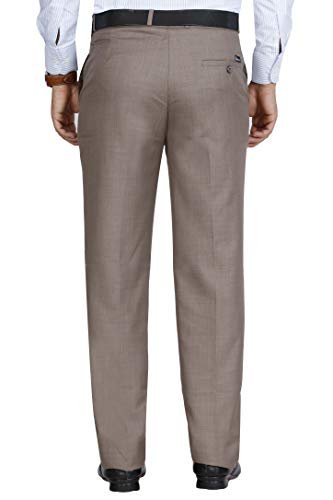 Mc Henry Men's Classic Solid Formal Comfort/Regular Fit Stretchable Wrinkle Free Trousers - Image 3