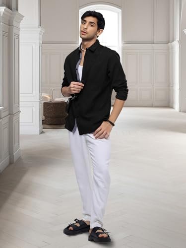 Men's Solid Shirt | Soft Cotton Blend | Casual Shirt | Plain | Full Sleeve - Regular Fit (Available in Plus Size) - Image 4