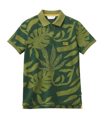 Clothing Boys Regular Fit All Over Printed Polo T-Shirt | Cotton Blend | Ribbed Hems | Ages 6-16 Years