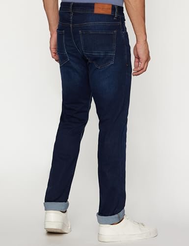 Men's Tapered Fit Mid Rise Classic Tape Stretchable Twill Jeans - Image 2