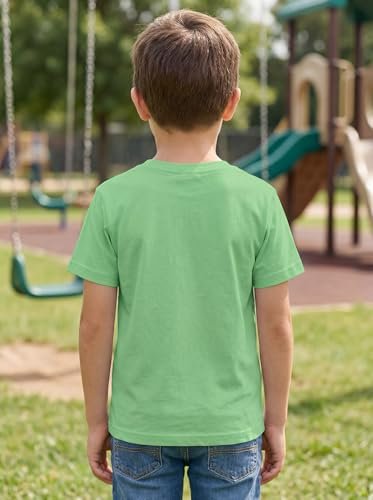 Boys Round Neck Printed Blended Cotton Tshirt -Combo Pack of 2 - Orange/Blue - Image 6