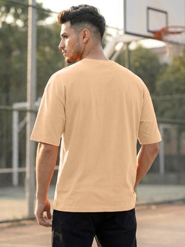 Men's Half Sleeve Round Neck Cottonblend Graphic Print Oversized - Image 4