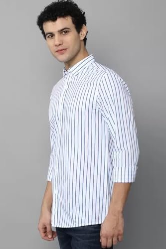 U TURN Men's Casual Printed Striped Stylish Latest Formal Plus Size Shirt for Men | Cotton Mix 220 GSM - Image 2
