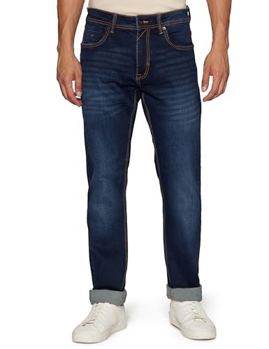 Men's Tapered Fit Mid Rise Classic Tape Stretchable Twill Jeans