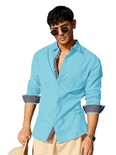 Men's Solid Shirt | Soft Cotton Blend | Casual Shirt | Plain | Full Sleeve - Regular Fit (Available in Plus Size)