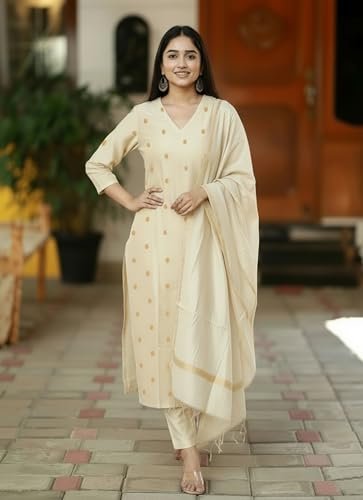 Printed Kurta for Women | Kurti Set Woman | Kurta with Pant & Dupatta - Image 3