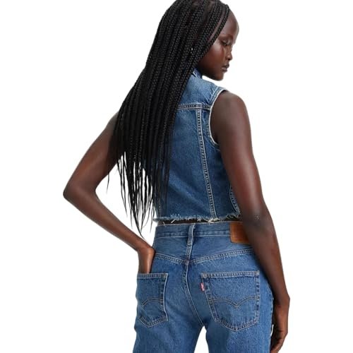 Women's High Rise 501 Straight Fit Blue Jeans - Image 4