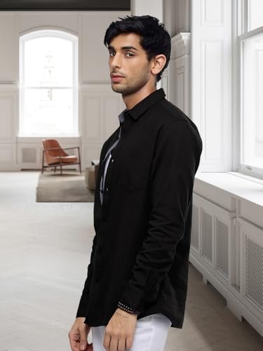 Men's Solid Shirt | Soft Cotton Blend | Casual Shirt | Plain | Full Sleeve - Regular Fit (Available in Plus Size) - Image 3