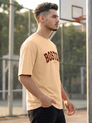 Men's Half Sleeve Round Neck Cottonblend Graphic Print Oversized - Image 3