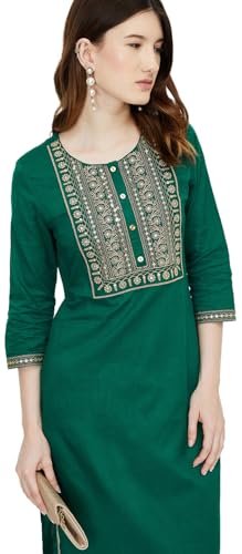 Women's Cotton Blend Regular Fit Casual Kurta