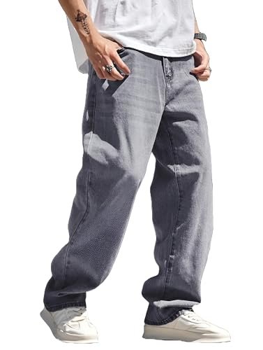 Men Jeans || Baggy Fit Jean's for Man || Loose Fit High Rise Denim || Stretchable Casual Wear Jean,s || Dance Rap Rapping Style Pant for Men || Denim Cotton Jeans (0)