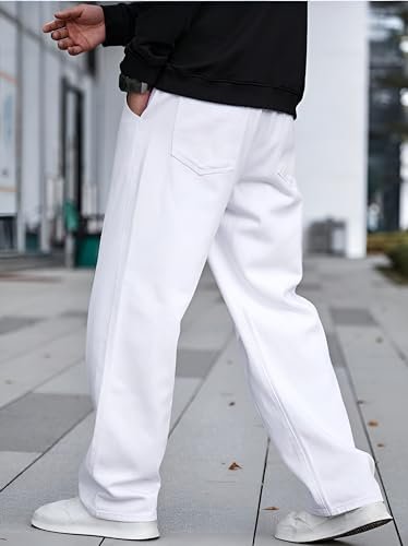 Men Jeans || Baggy Fit Jean's for Man || Loose Fit High Rise Denim || Stretchable Casual Wear Jean,s || Dance Rap Rapping Style Pant for Men || Denim Cotton Jeans (0) - Image 3