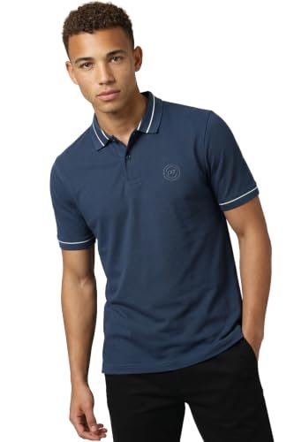 Men's Regular Fit Insignia Half Sleeve Polo T-Shirt | Cotton Rich | Premium Pique Weave