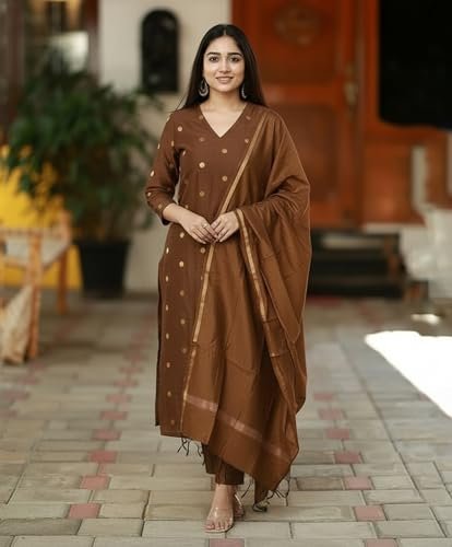 Viscose Printed Kurta for Women | Kurti Set Woman | Kurta with Pant & Dupatta | Straight Ethnic Suit | Indian Outfit Ladies Dress Stylish Traditional Clothing Party Office - Image 4
