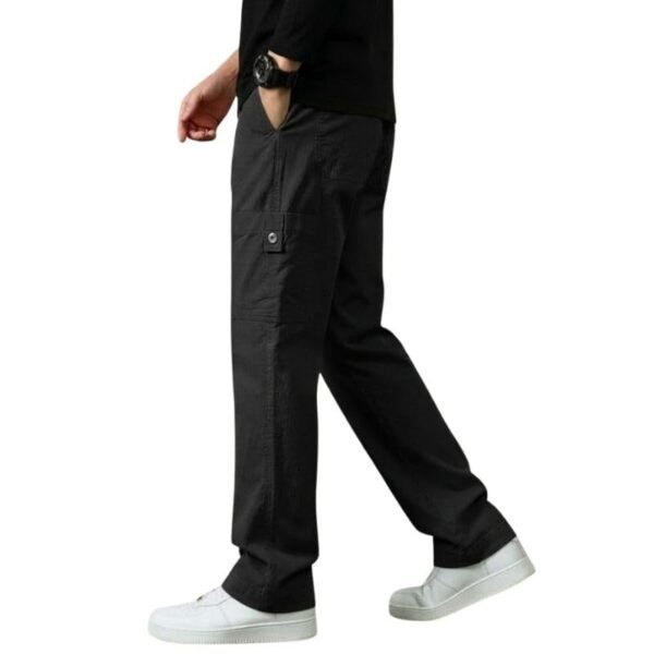 Cargo for Men | Cotton Cargo Pant | Lower for man | Elastic Drawstring Waist Straight Fit Bottoms | Comfortable Breathable Cargos for Casual, Office Wear