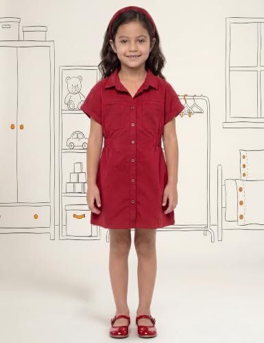 Girls Knee Length Pure Cotton Shirt Dress - Image 6