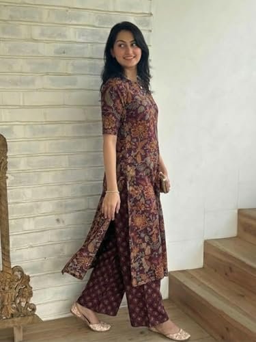 Designer Women's Viscose Blend Straight Printed Kurta - Image 3