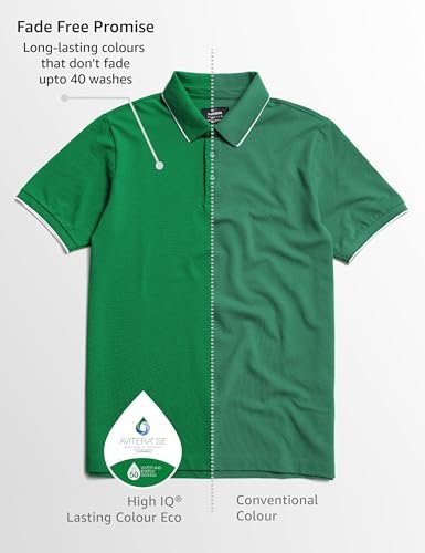 Premium Men Cotton Stretch Solid Polo T-Shirt (Regular Fit | Pique Knit) - Image 2