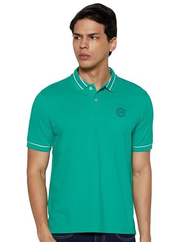 Men's Regular Fit Insignia Half Sleeve Polo T-Shirt | Cotton Rich | Premium Pique Weave