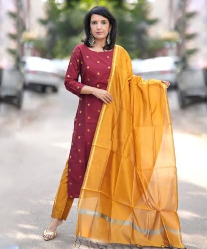 Printed Kurta for Women | Kurti Set Woman | Kurta with Pant & Dupatta | Straight Ethnic Suit | Indian Outfit Ladies Dress Stylish Traditional Clothing Party Office - Image 2