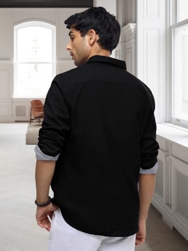 Men's Solid Shirt | Soft Cotton Blend | Casual Shirt | Plain | Full Sleeve - Regular Fit (Available in Plus Size) - Image 2